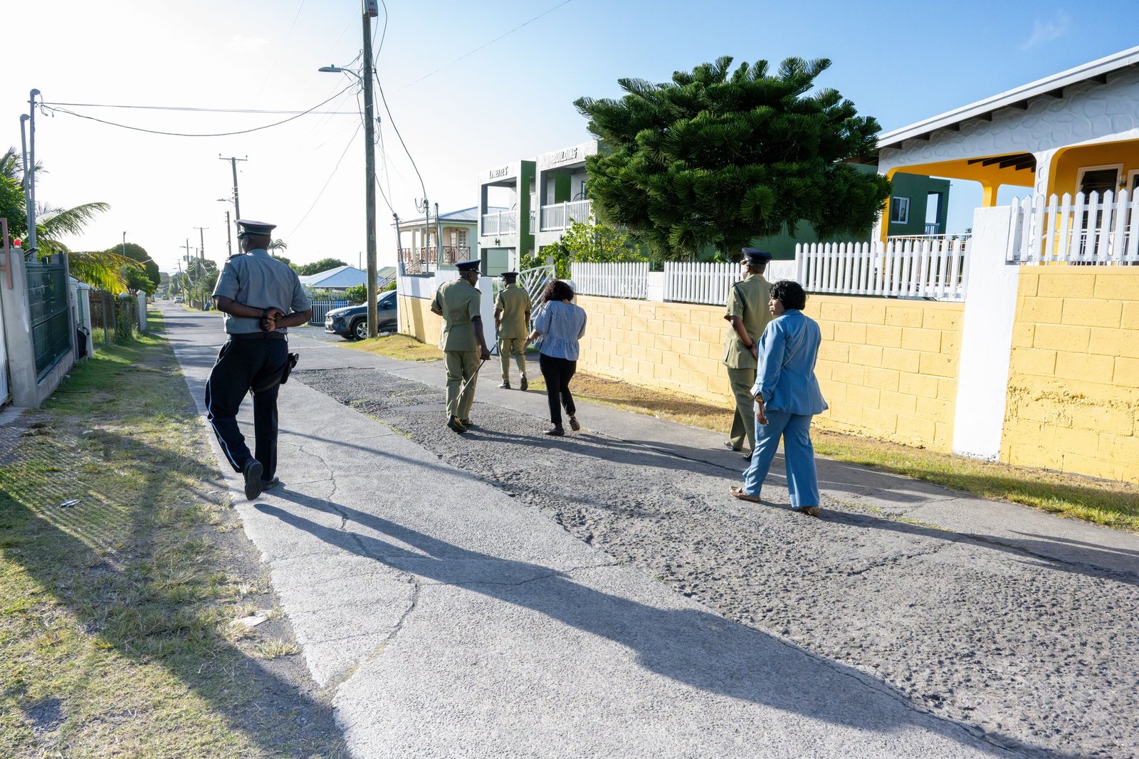 Police Leadership Conducts Community Walkthrough on Nevis