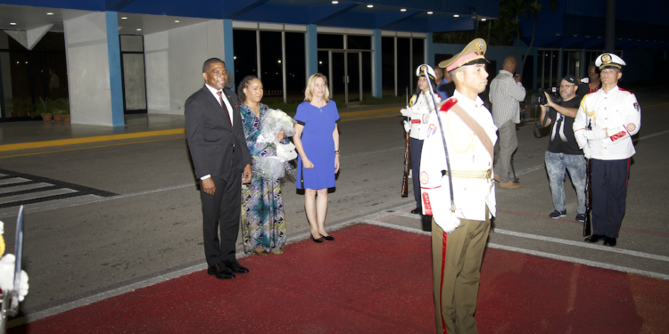Prime Minister Drew Arrives in Cuba for State Visit
