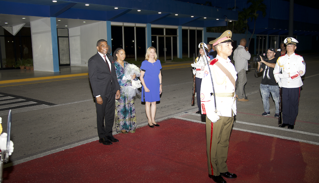 Prime Minister Drew Begins Official State Visit to Cuba