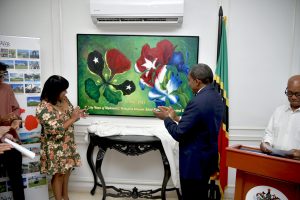 Commemorative Painting Unveiled Marking 30 Years of Diplomatic Relations Between St. Kitts and Nevis and Cuba