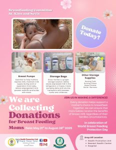Ministry of Health of St. Kitts and Nevis Requests Support for Breastfeeding Mothers