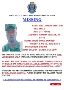 Second Missing Person Reported Within 24 Hours: Ivel-Junior Saint-Val