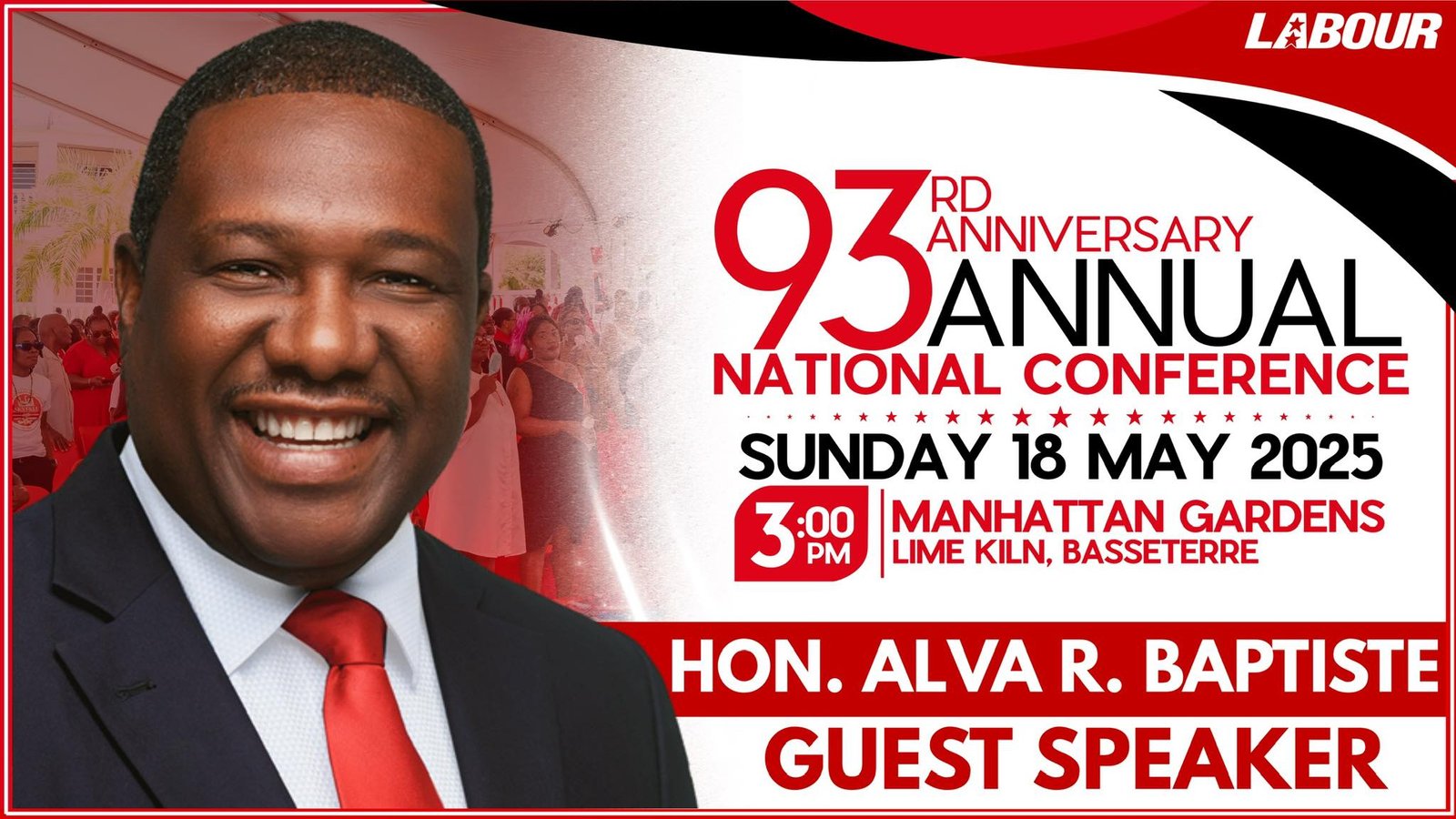 The Saint Kitts and Nevis Labour Party (SKNLP) to Convene its 93rd Annual National Conference