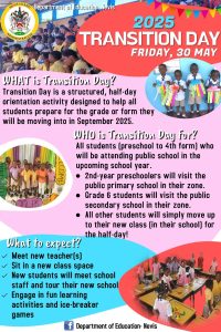 Department of Education Hosts Transition Day on Nevis This Friday