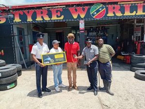 Tyre World Donates Equipment to Nevis Police Force
