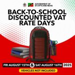 St. Kitts and Nevis Government Announces Reduced VAT Rate Days for the Rest of 2025