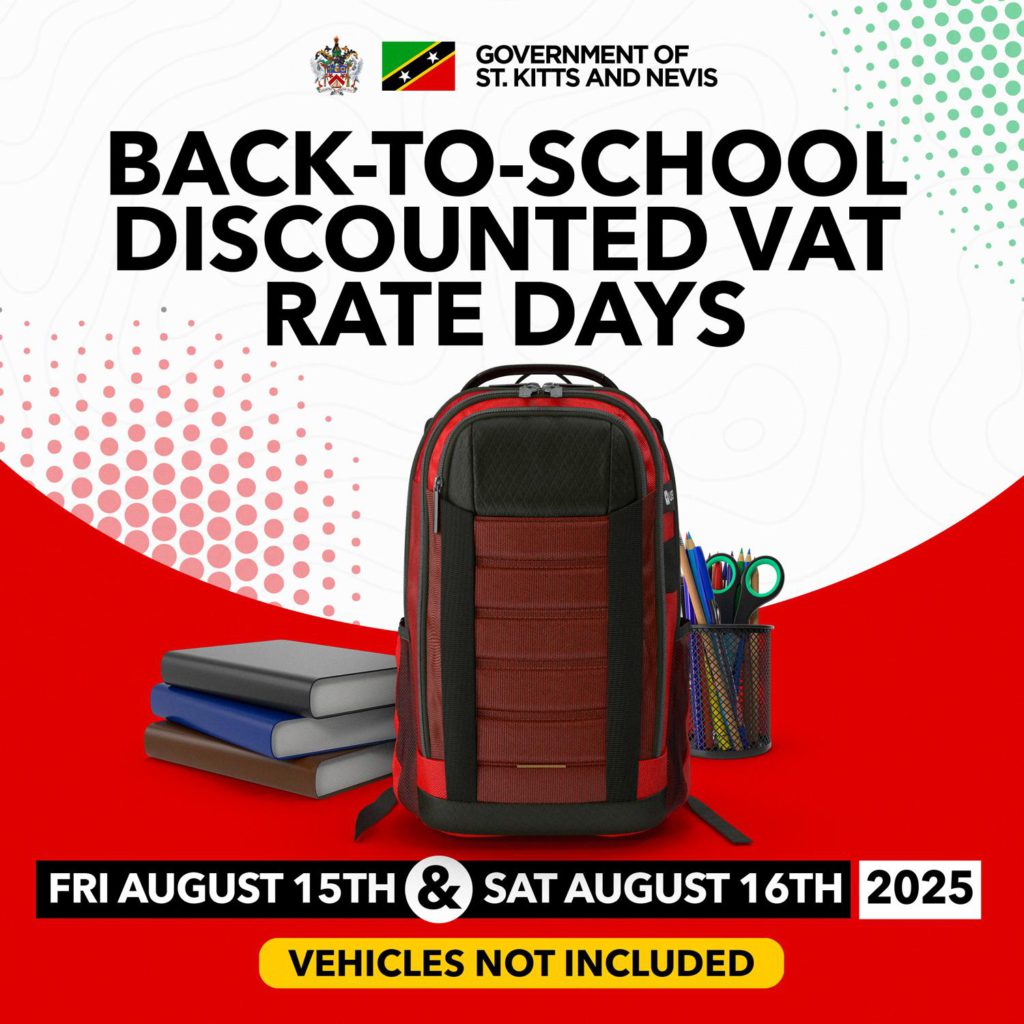 St. Kitts and Nevis Government Announces Reduced VAT Rate Days for the Rest of 2025