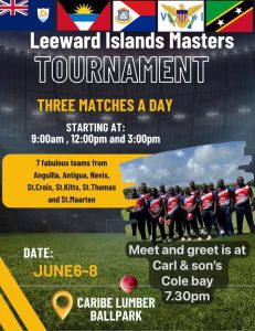 Leeward Islands Masters Cricket Tournament to Commence in St. Maarten