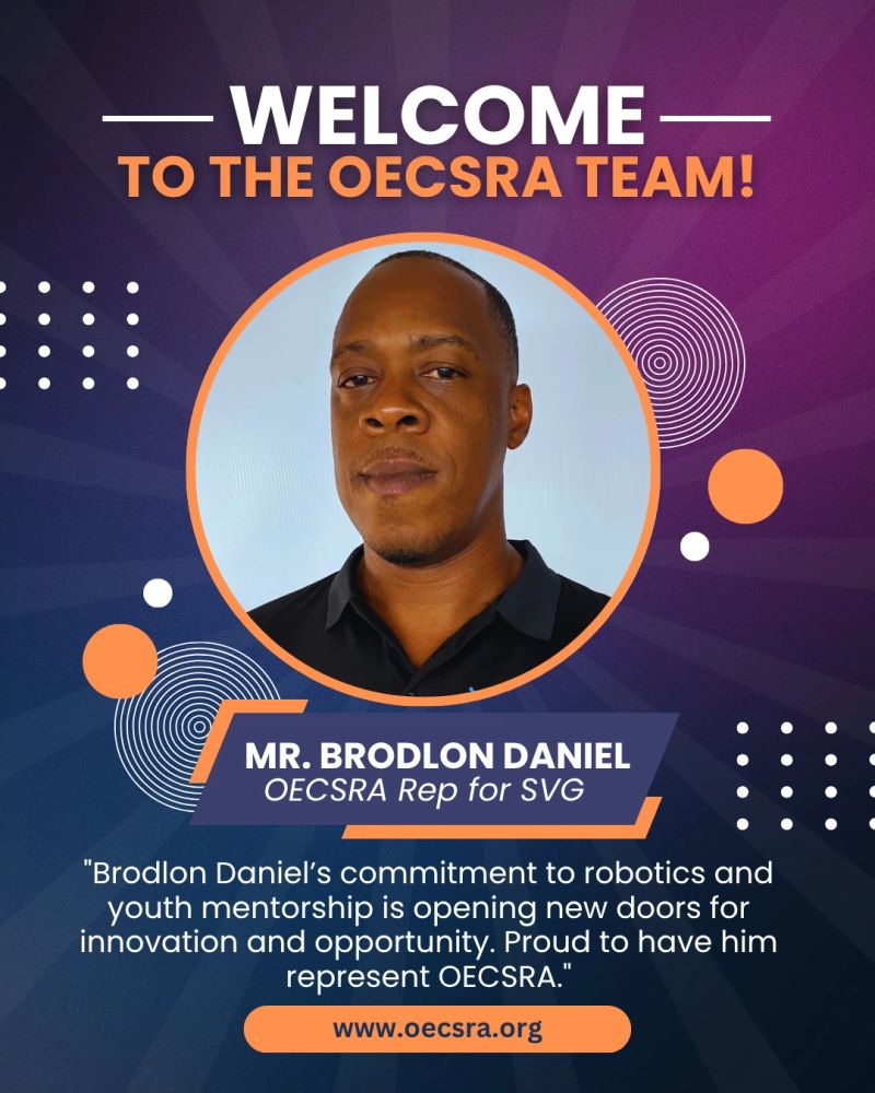 Mr. Brodlon Daniel Appointed OECSRA Representative for Saint Vincent and the Grenadines