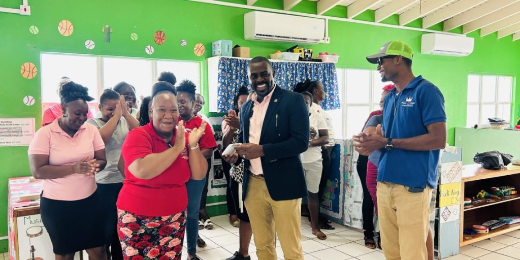 Minister Duggins Equips Old Road Day Care Centre with Air Conditioning Units