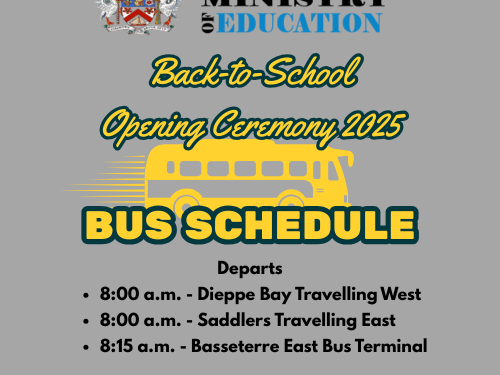 Revised Bus Schedule for Back-to-School Opening Ceremony