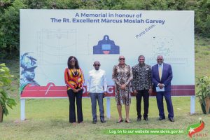Prime Minister Drew Dedicates Marcus Garvey Port Marker at Pump Bay